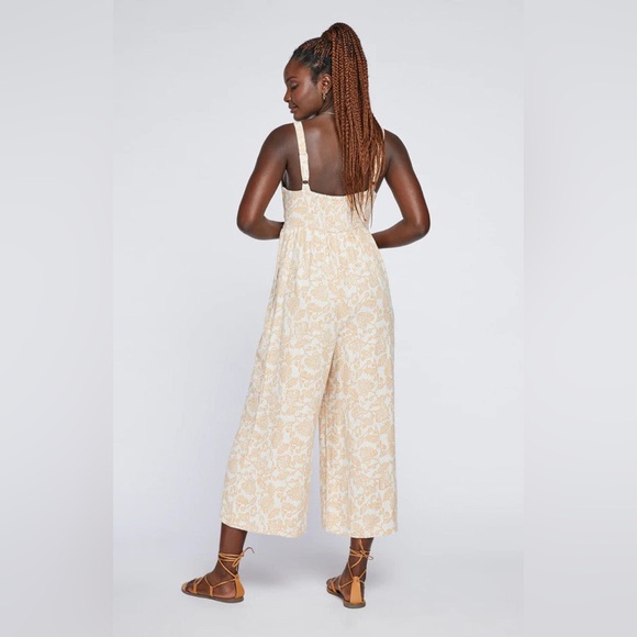 Gentle Fawn Linen Blend Tropez Jumpside Size S Vacation Summer Romper - Picture 3 of 10